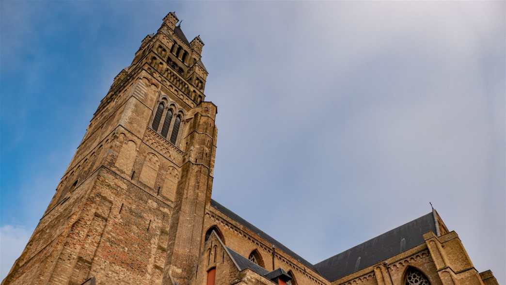 Der Turm der Kathedrale st. Salvator in Brügge ist der höchste der Stadt historische bauwerke, belgien, brügge, kathedrale, st. salvator