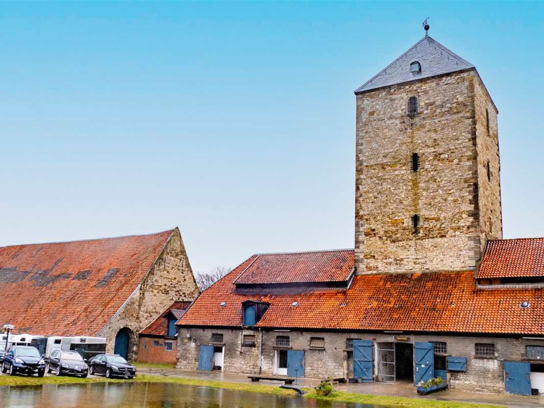 historische bauwerke, deutschland, hildesheim, burg steuerwald