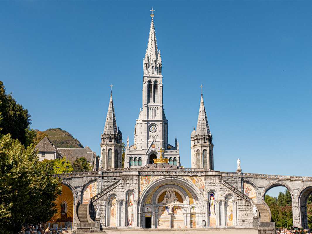 historische bauwerke, frankreich, lourdes, rosenkranz-basilika, notre-dame de rosaire