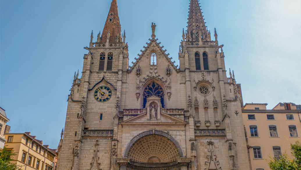 historische bauwerke, frankreich, lyon, kathedrale, saint-jean-baptist