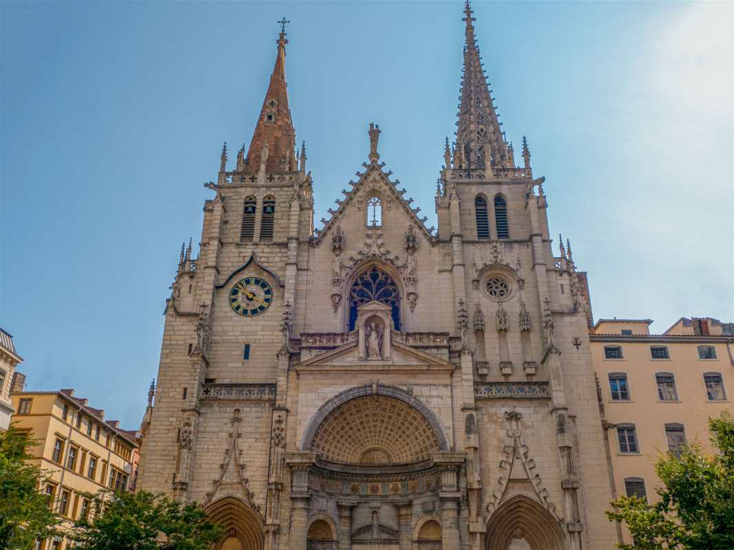 historische bauwerke, frankreich, lyon, kathedrale, saint-jean-baptist