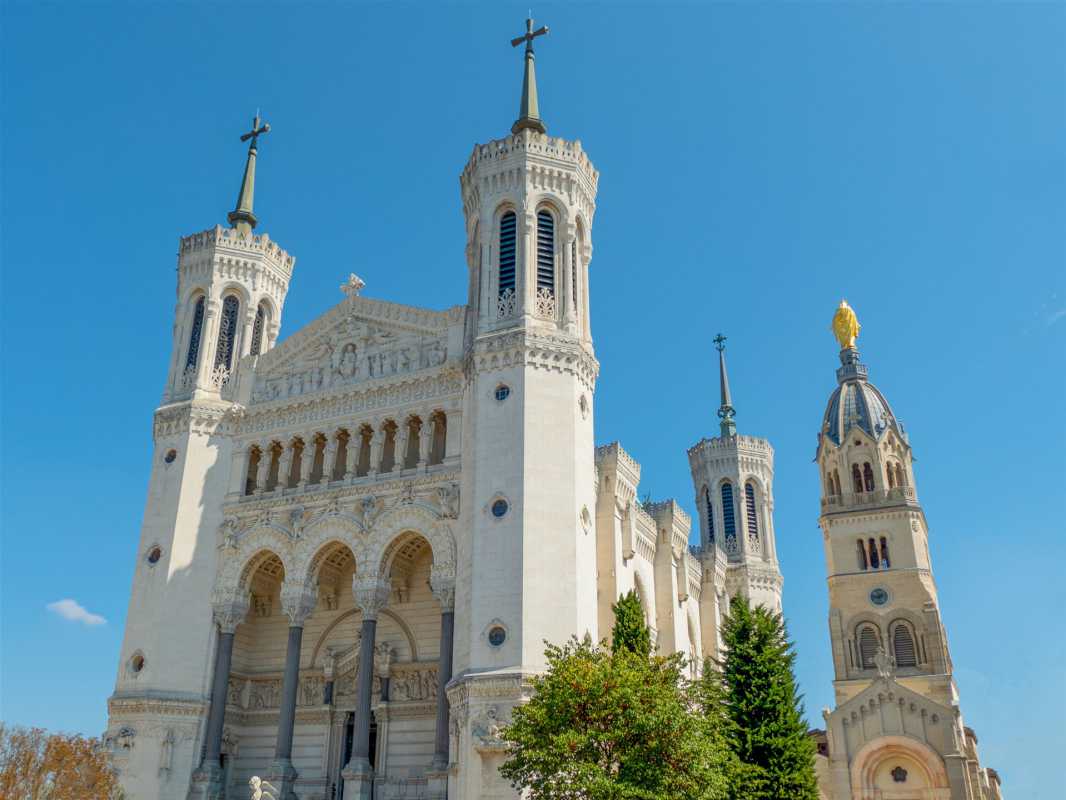 historische bauwerke, frankreich, lyon, basilika, notre-dame de fourvere
