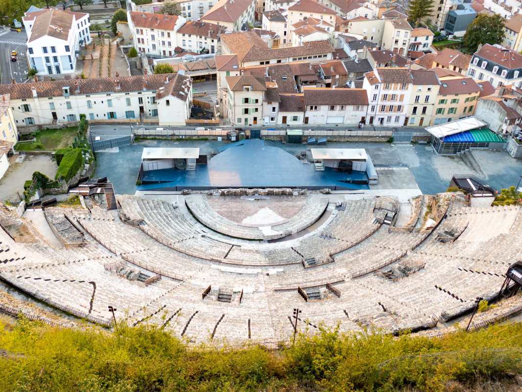 historische bauwerke, frankreich, vienne, römisches theater
