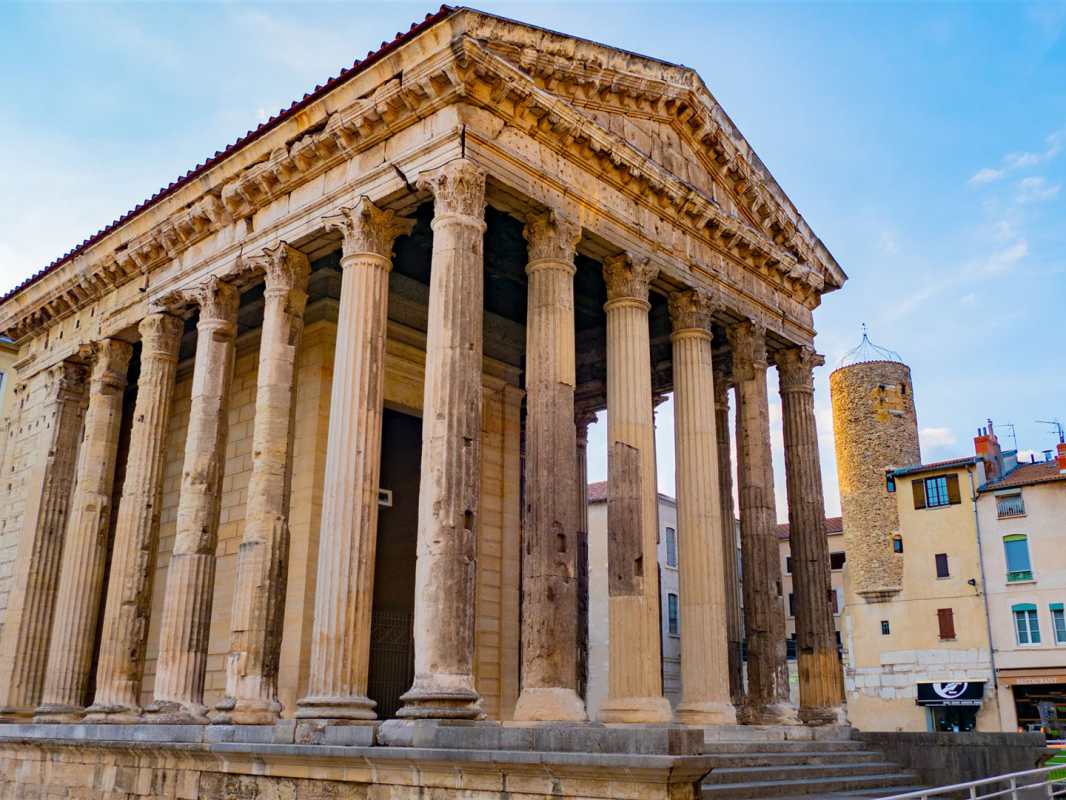 historische bauwerke, frankreich, vienne, tempel, augustus, livia