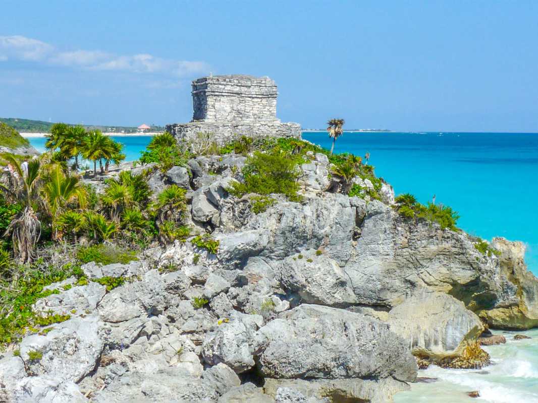 Historische Bauwerke, Mexiko, Tulum, Sehenswürdigkeiten. Kultur und Baden