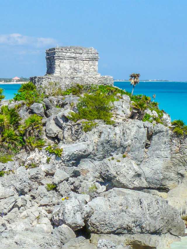 Historische Bauwerke, Mexiko, Tulum, Sehenswürdigkeiten. Kultur und Baden