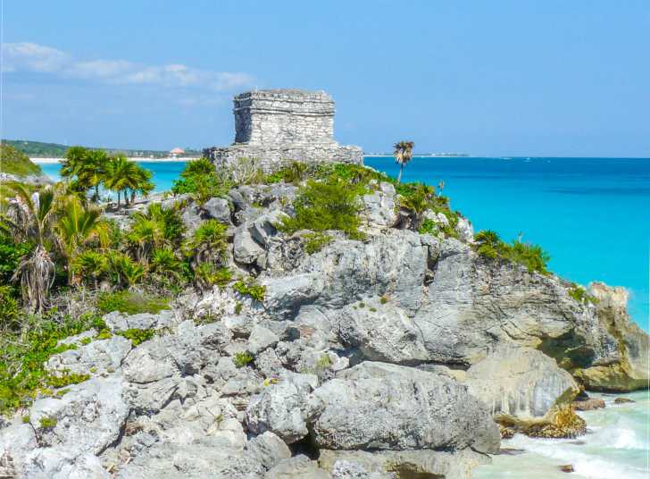 Historische Bauwerke, Mexiko, Tulum, Sehenswürdigkeiten. Kultur und Baden