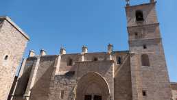 historische bauwerke, spanien, cáceres, konkathedrale, kirche, santa maria