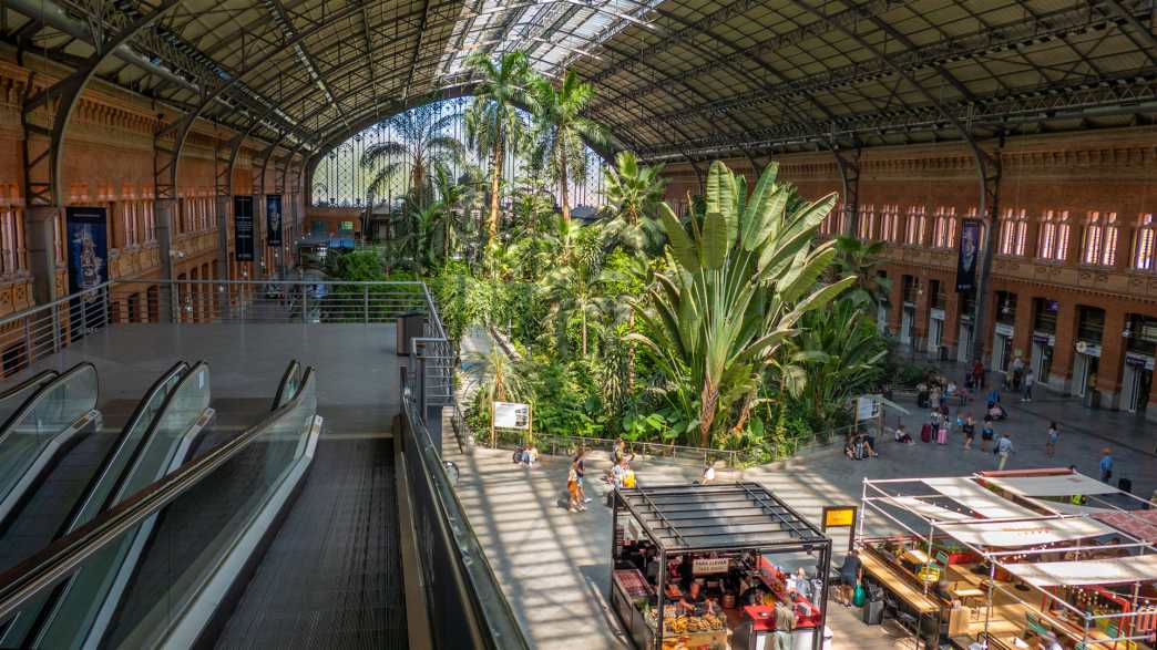 historische bauwerke, spanien, madrid, bahnhof atocha