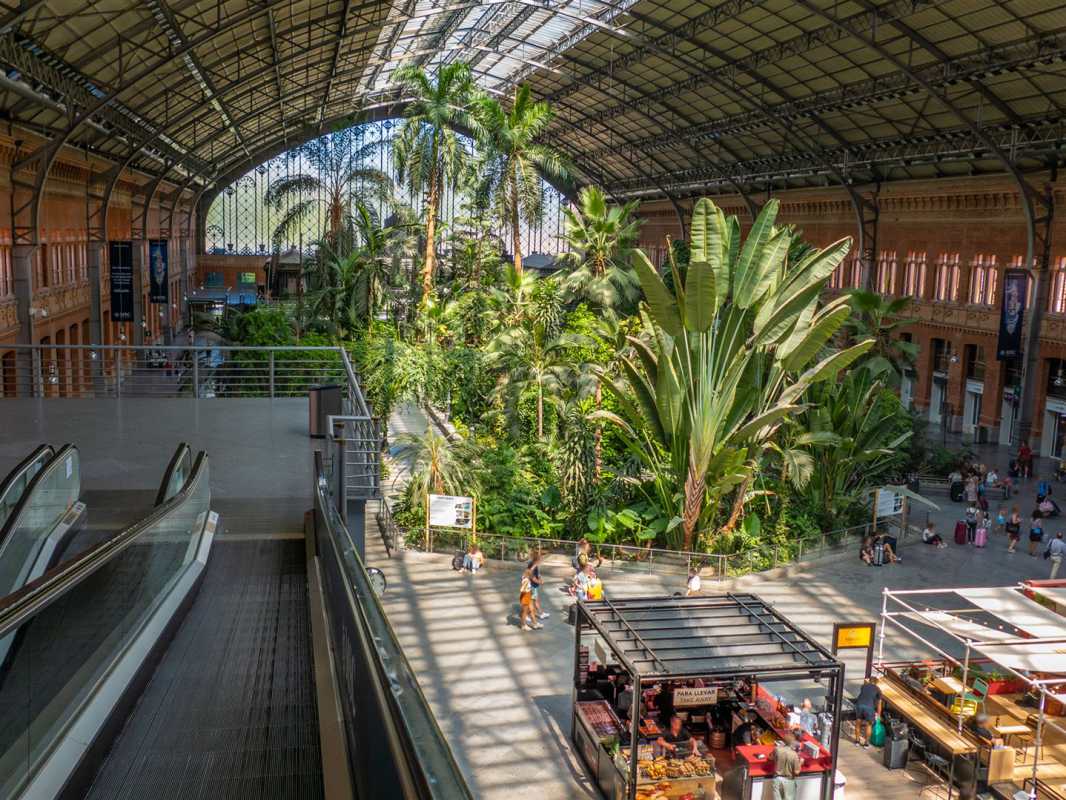 historische bauwerke, spanien, madrid, bahnhof atocha