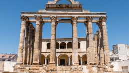 historische bauwerke, spanien, mérida, dianatempel, römischer tempel