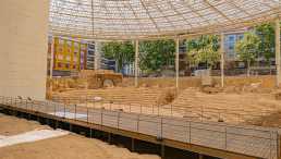 historische bauwerke, spanien, saragossa, römisches theater