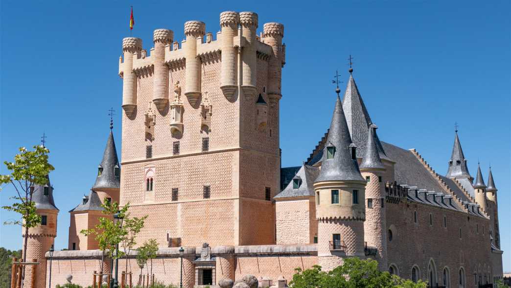 historische bauwerke, spanien, segovia, burg, schloss, alcázar