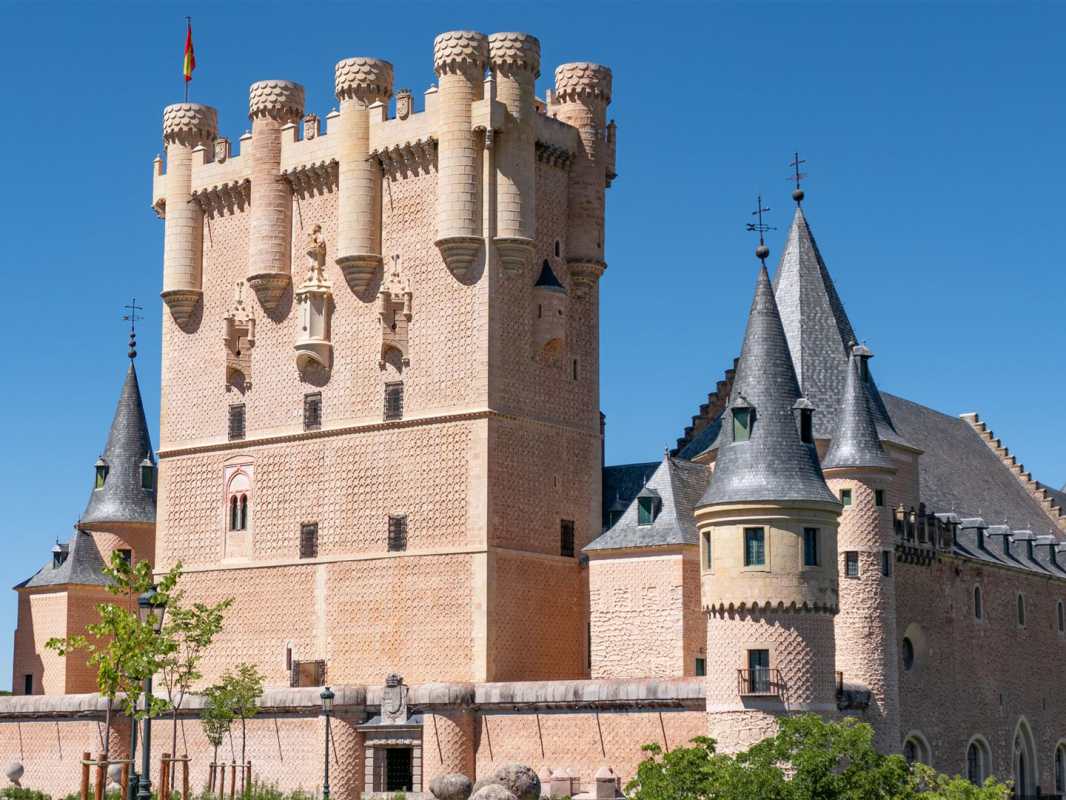 historische bauwerke, spanien, segovia, burg, schloss, alcázar