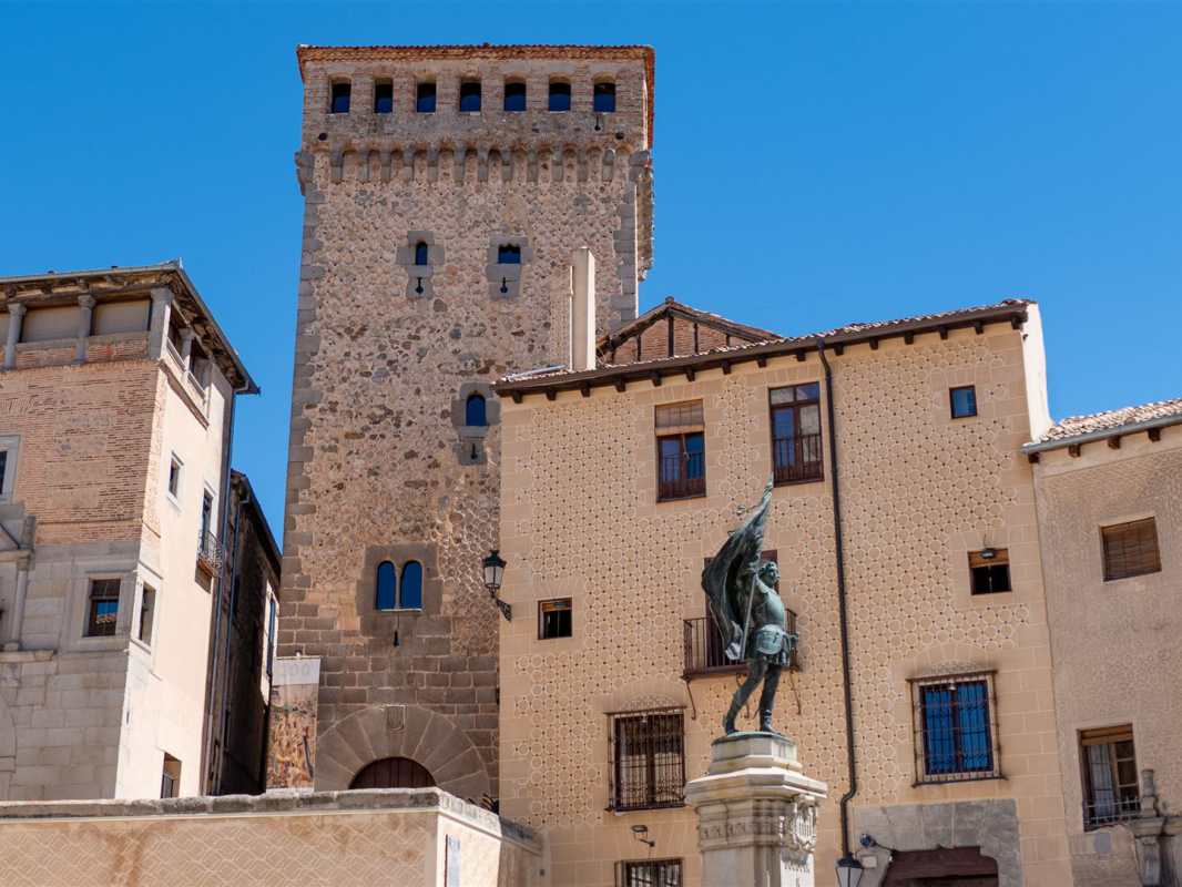 historische bauwerke, spanien, segovia, plaza medina del campo