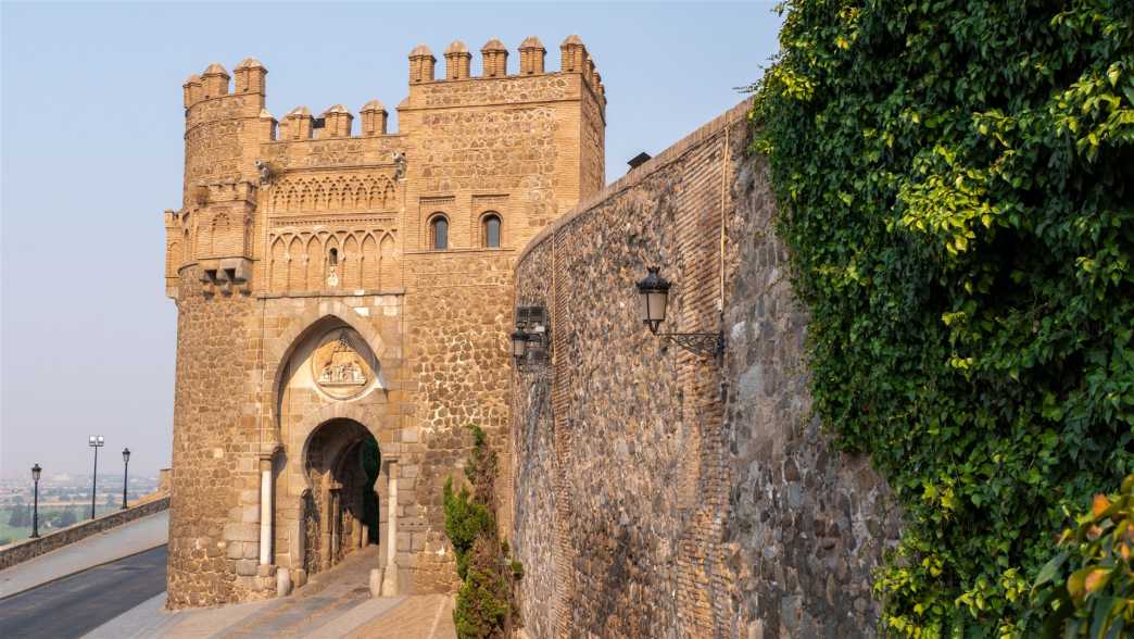 historische bauwerke, spanien, toledo, stadttor, puerta del sol