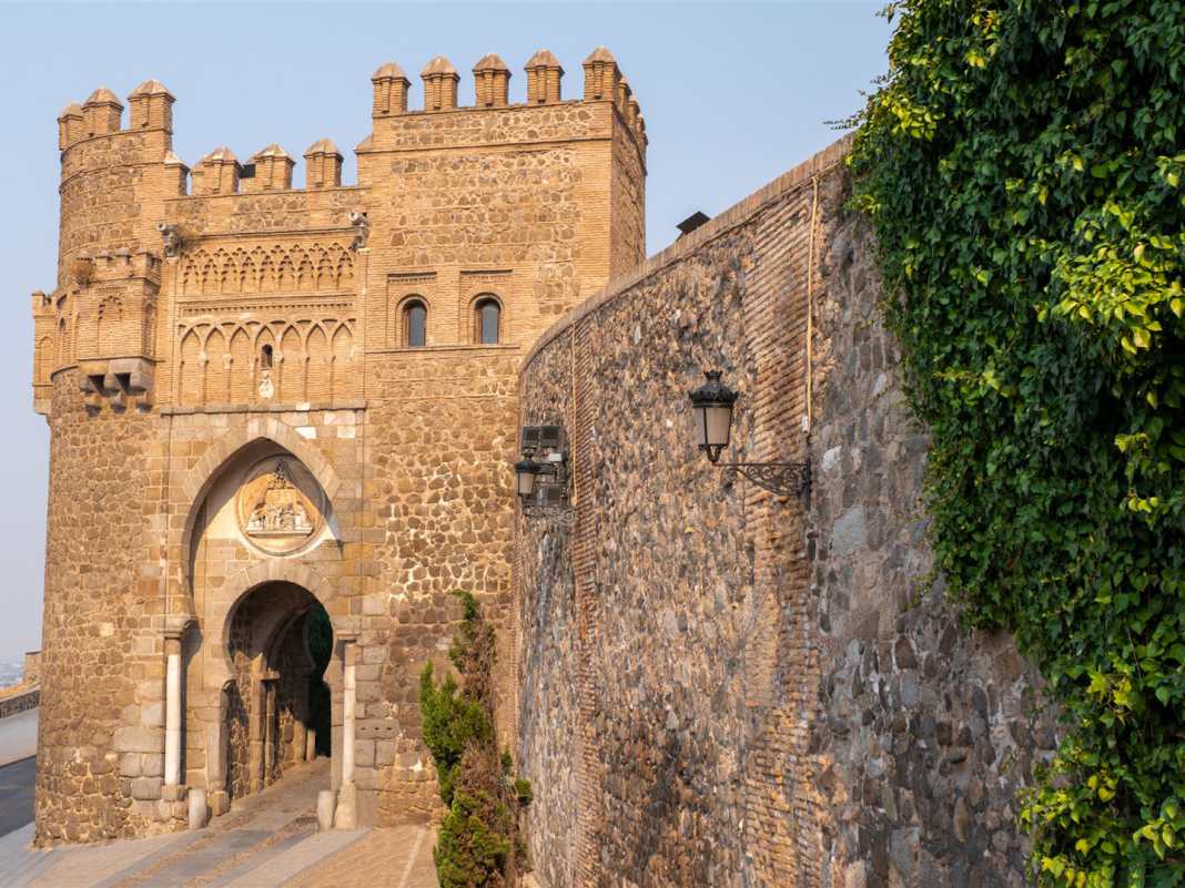 historische bauwerke, spanien, toledo, stadttor, puerta del sol