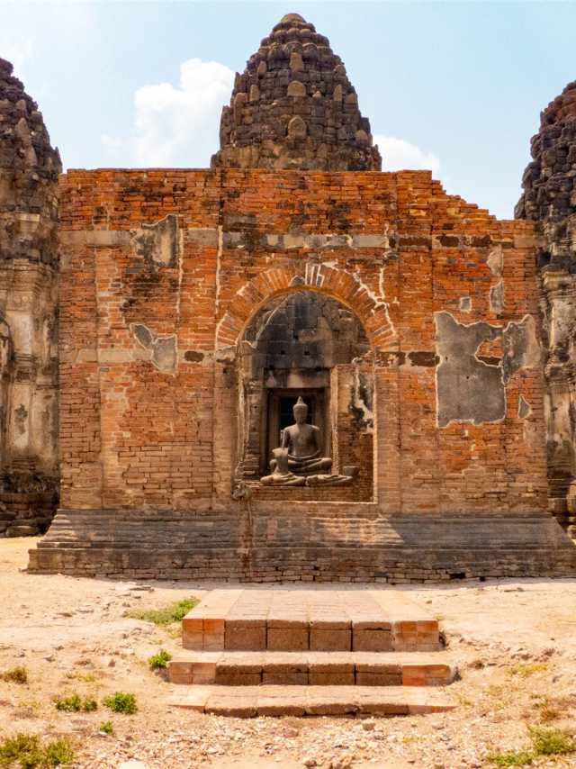 Historische Bauwerke, Thailand, Lopburi, Prang Sam Yot, Affen, Tempel