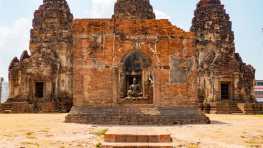 Historische Bauwerke, Thailand, Lopburi, Prang Sam Yot, Affen, Tempel