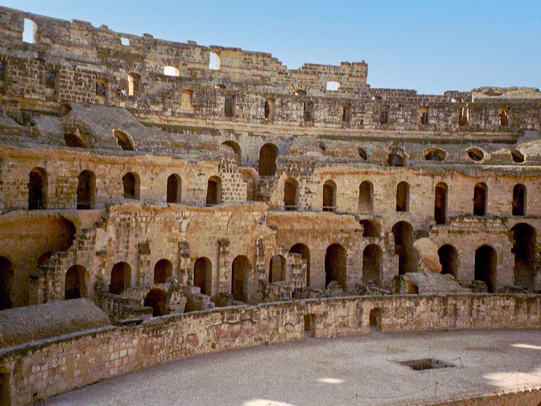 Historische Bauwerke, Tunesien, El Djem, römisch, Amphitheater